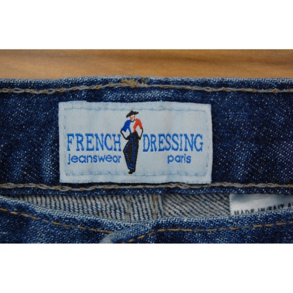 French Dressing Jeans Womens 12 Blue Denim Contour Easy Fit High Rise Tapered - Picture 4 of 13